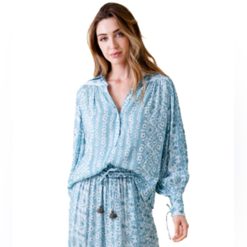 Omika Sierra Blouse in Indore Sky